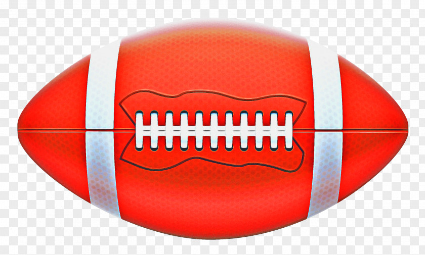 Red Rugby Ball Mouth Cartoon PNG