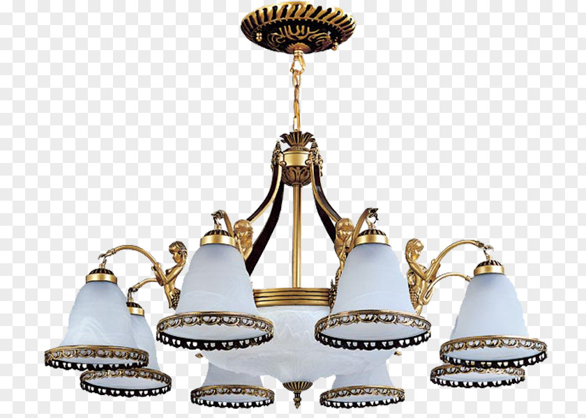 European Ceiling Lamp Chandelier Light Fixture PNG