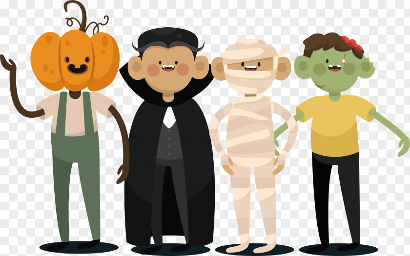 Halloween Night Cartoon Illustration PNG