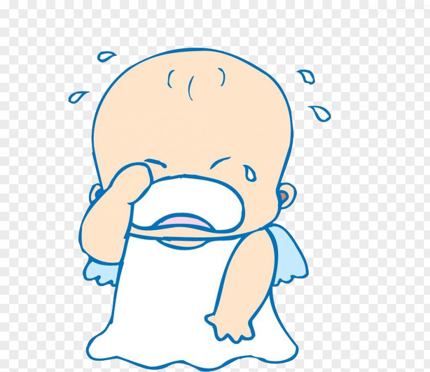 A Baby With Headache Crying Child Cartoon PNG