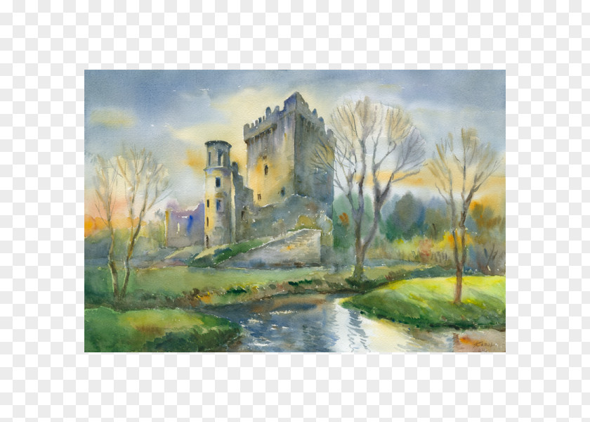 Autumn Poster Watercolor Painting Ready To Paint Ireland In Watercolour Art Drawing PNG