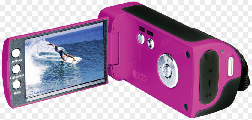 Camera Pink Video Cameras Easypix DVC5227 Flash Megapixel Camcorder W1024 Splash PNG