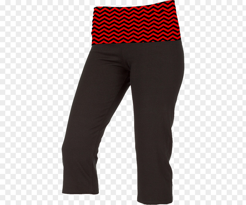 Capri Waist Leggings Shorts Pants Black M PNG