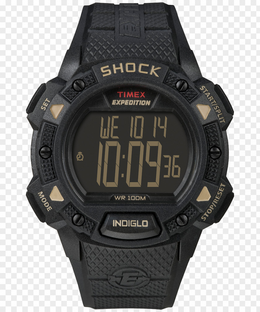 Watch Timex Group USA, Inc. Shock-resistant Indiglo Timer PNG