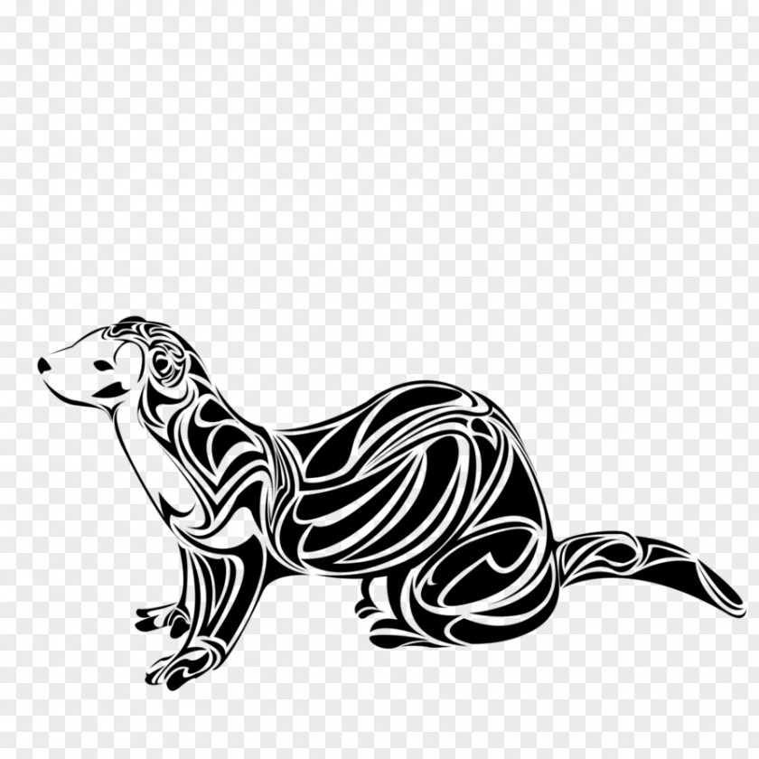 Whale Black-footed Ferret Otter Drawing PNG