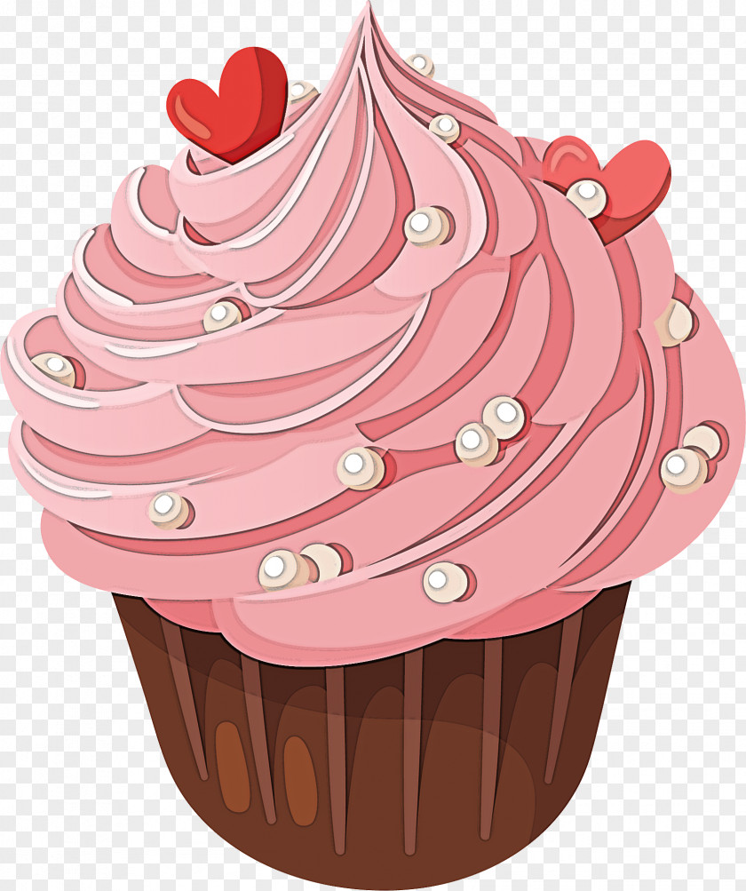 Cupcake Cake Icing Buttercream Pink PNG