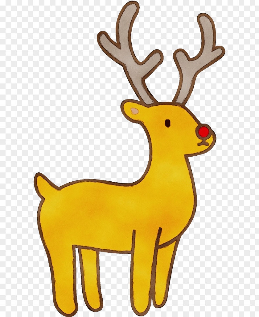 Fawn Line Art Reindeer PNG