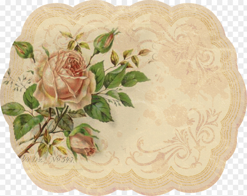 Vintage Clothing Flower Decoupage PNG