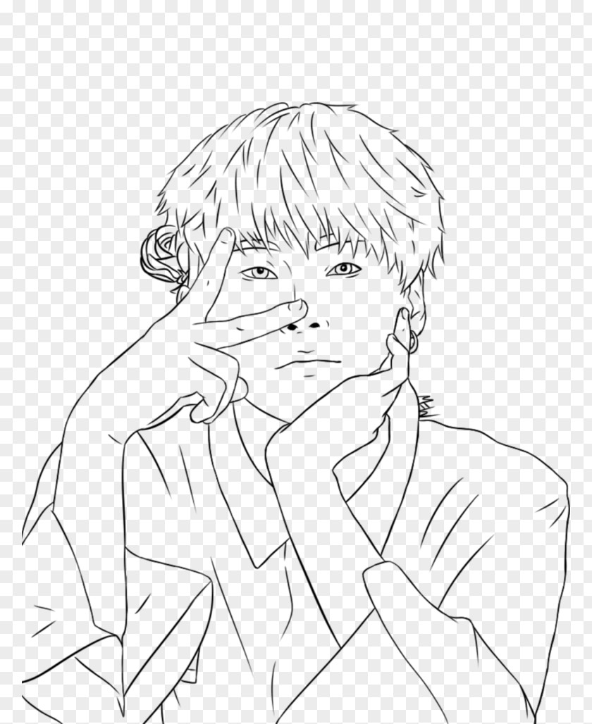 Line Art BTS Drawing Blood Sweat & Tears War Of Hormone PNG