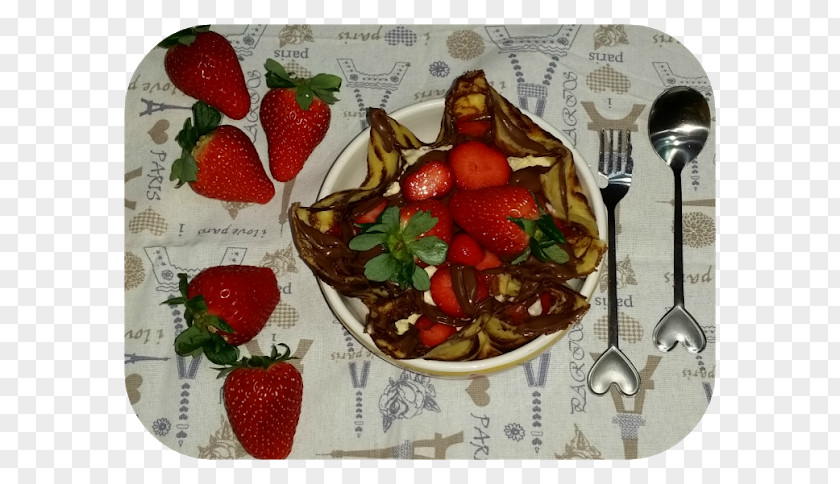 Nutella Crepe Strawberry Platter Recipe Dessert Dish PNG