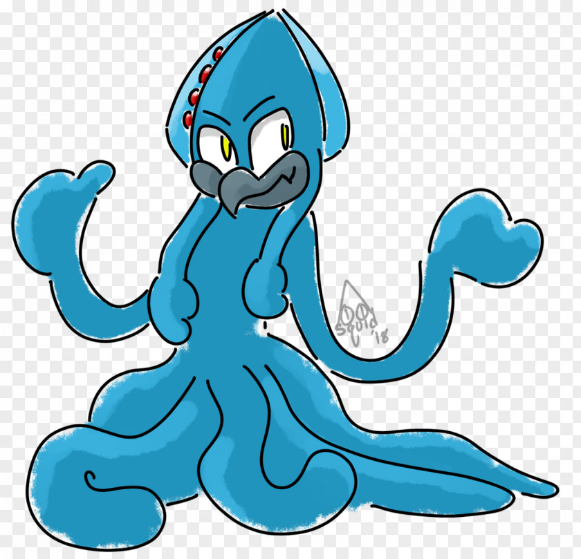 Squid Sketch Octopus Clip Art Marine Mammal Illustration Cartoon PNG