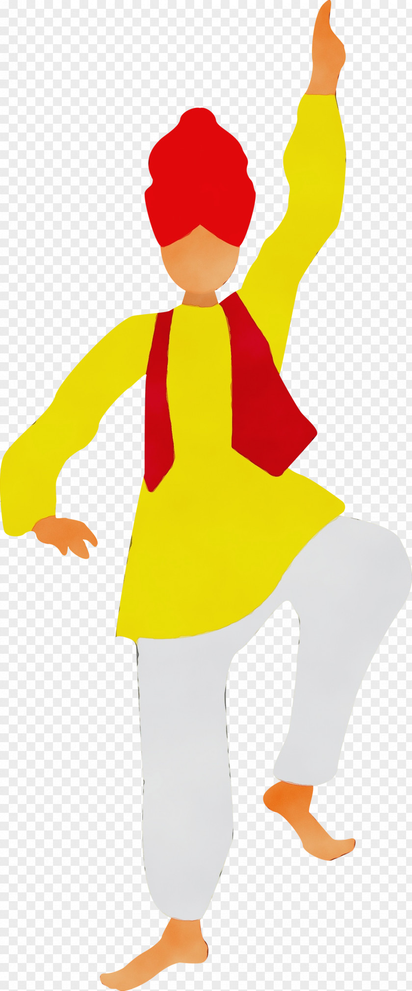 Cartoon Yellow Costume Gesture PNG