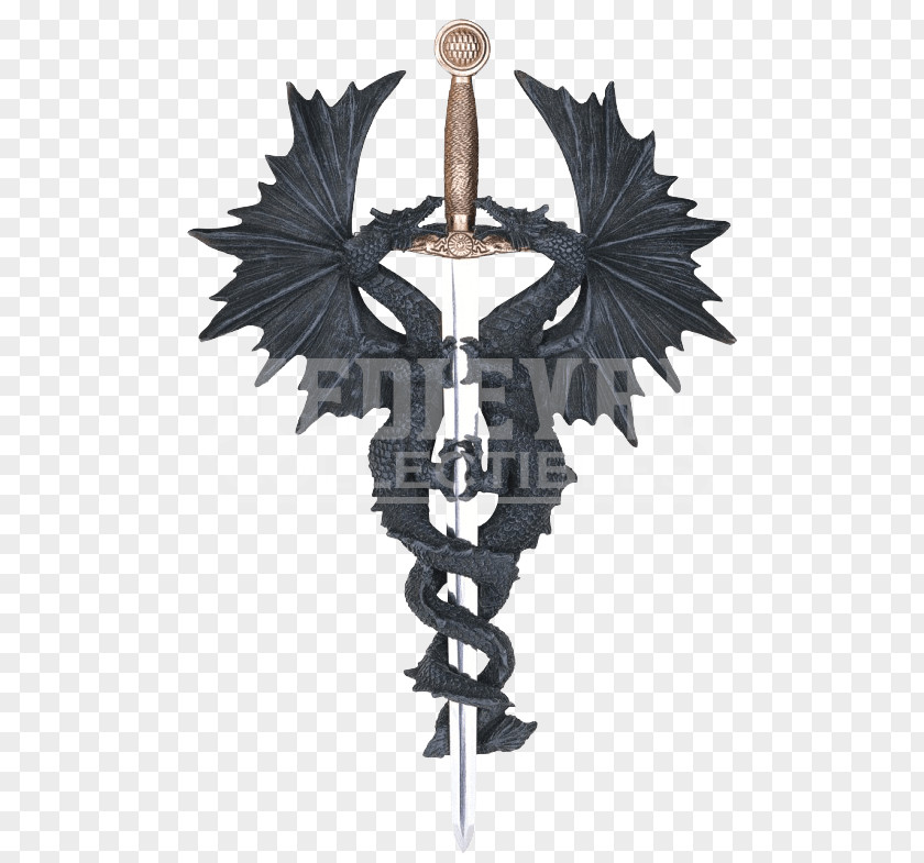 Dragon Staff Of Hermes Knife Medieval Fantasy PNG