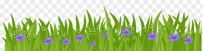 Grass With Purple Flowers Transparent Clip Art Image Flower Grasses PNG