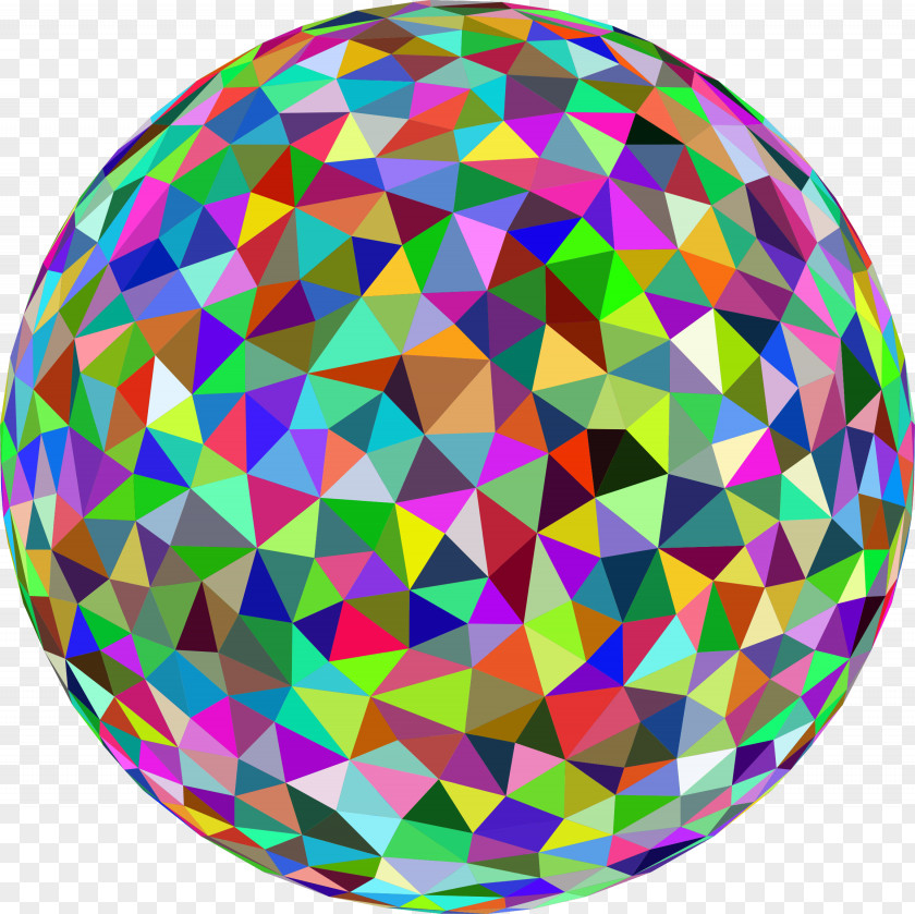 Orb Low Poly Clip Art PNG