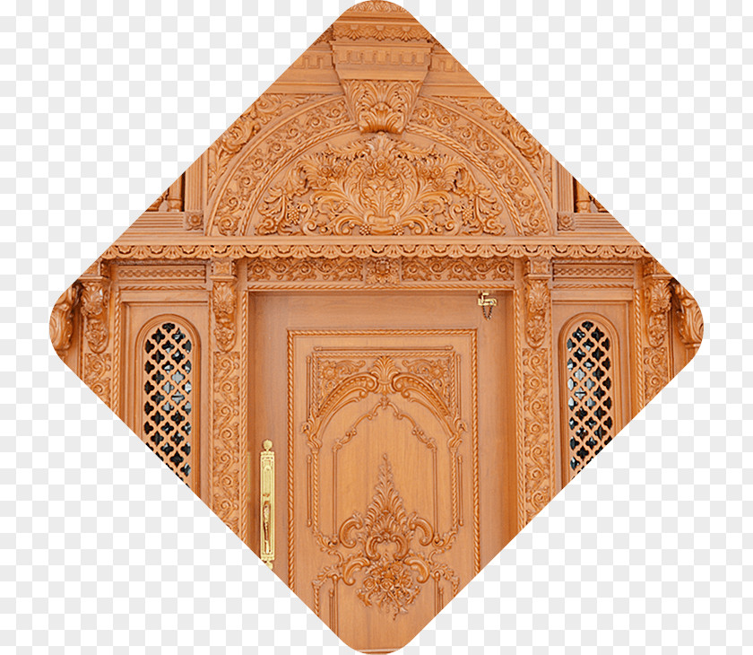 Wood Caving Carving Window Door PNG