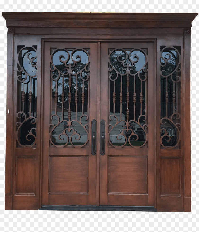 Iron Door Entryway Wood Stain Mississippi Works PNG