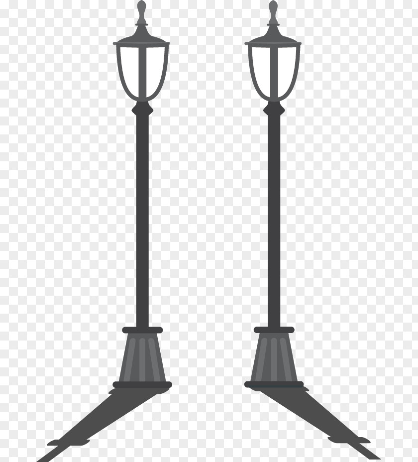 Vector Material Cartoon Hand-painted Lamp Street Light Drawing PNG