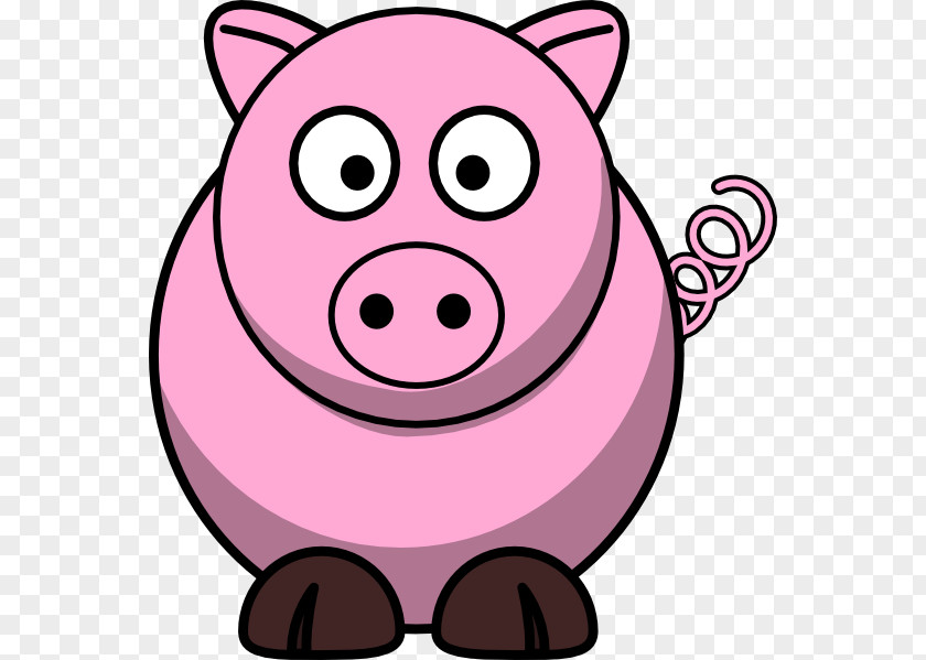 Animated Pig Cartoon Clip Art PNG