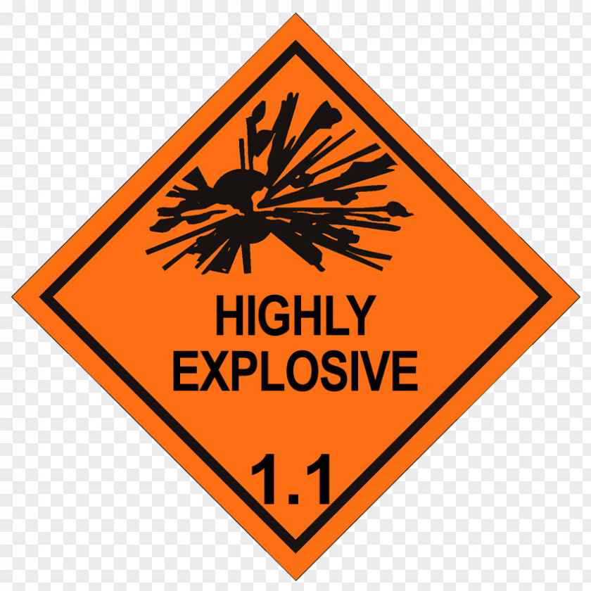 Explosion Dangerous Goods Placard Explosive Material Hazard Transport PNG