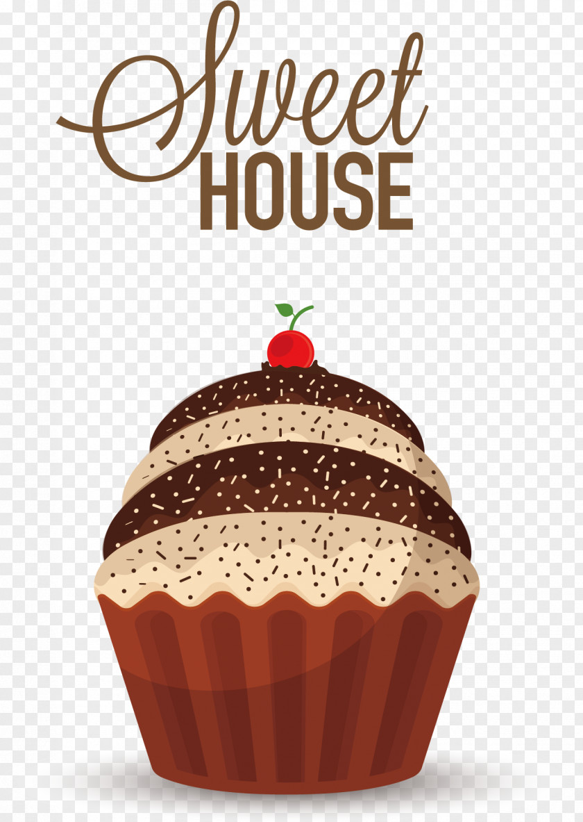 Frosted Cupcakes Cupcake Chocolate Cake Icing Muffin PNG