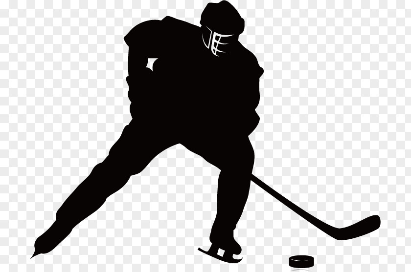 Hockey Player Ice Puck Field Stick PNG