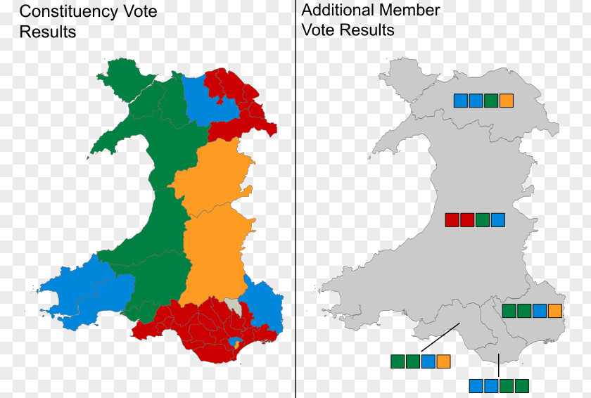 Map National Assembly For Wales Election, 2016 2003 PNG