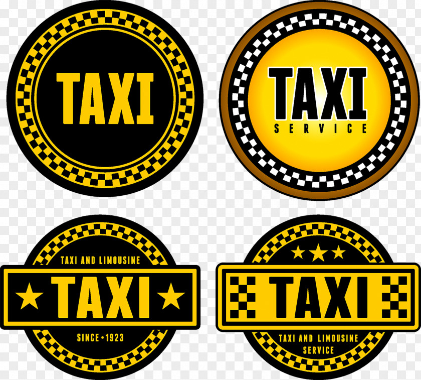 Taxi Label Yellow Cab Logo PNG