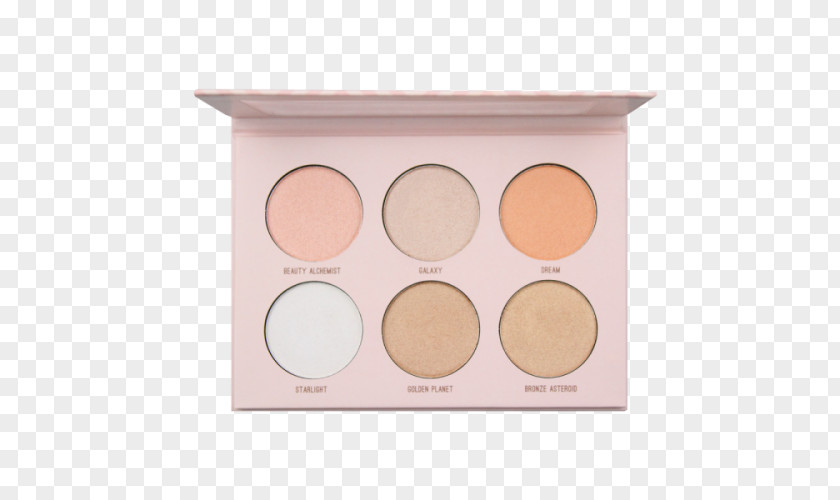 Glowing Skin Palette Highlighter Make-up Paintbrush Eye Shadow PNG