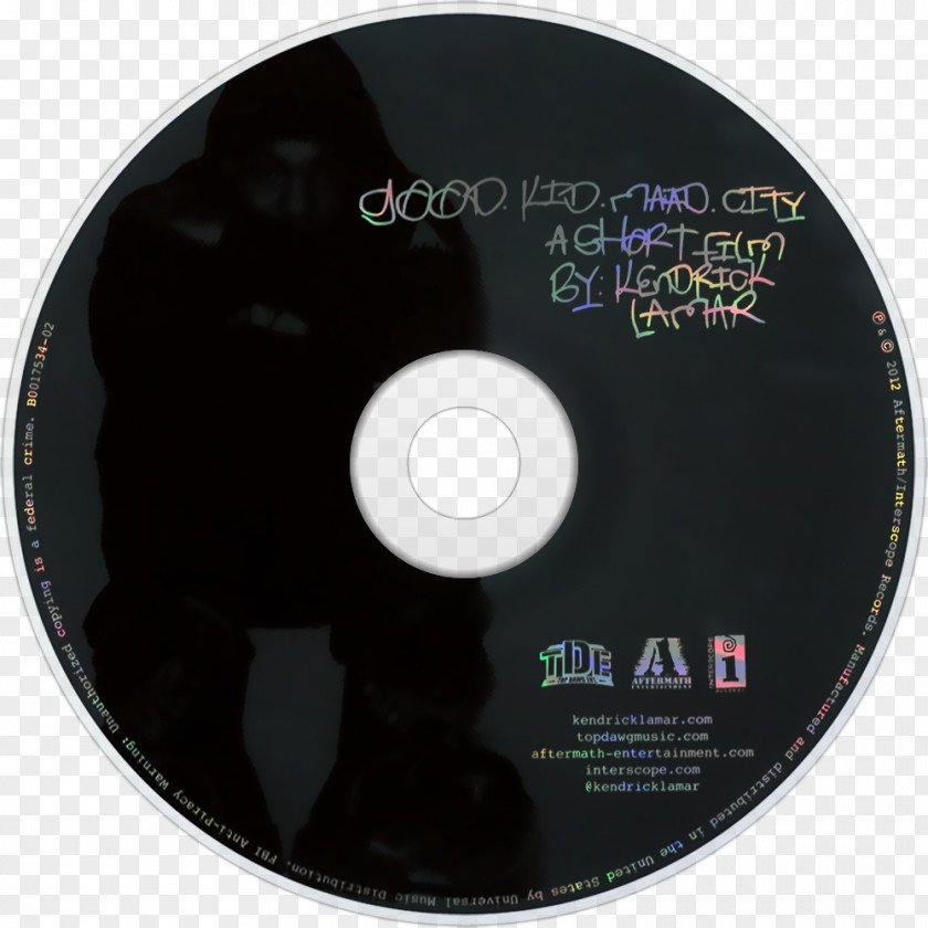 Kendrick Lamar Compact Disc Good Kid, M.A.A.D City Section.80 Album Cover PNG