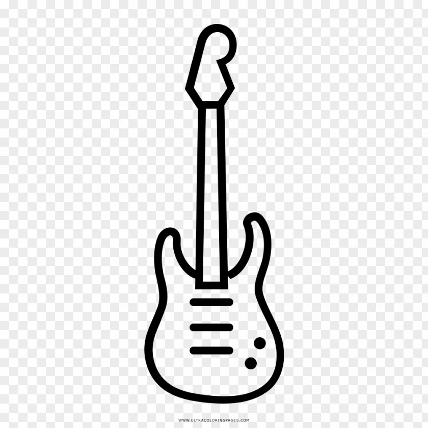 Rock & Electric Guitar String Instruments Musical Line Art PNG