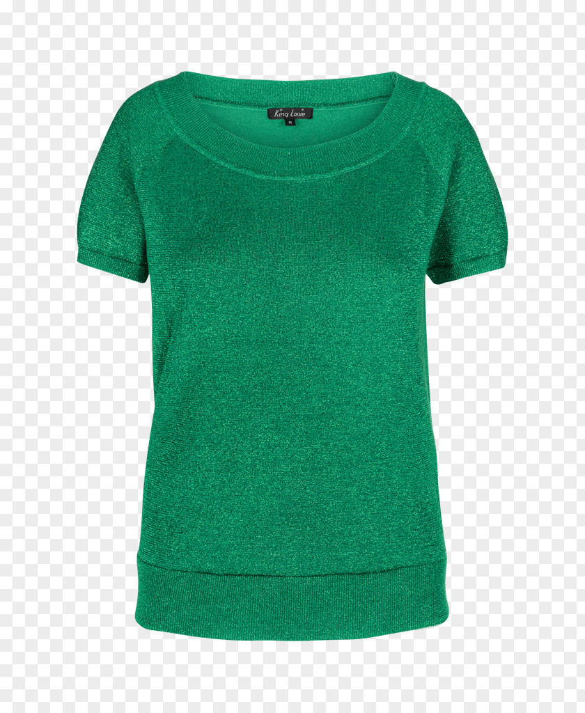 T-shirt Sleeve Green Sweater PNG