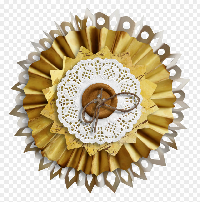 Yellow Metal Circle PNG