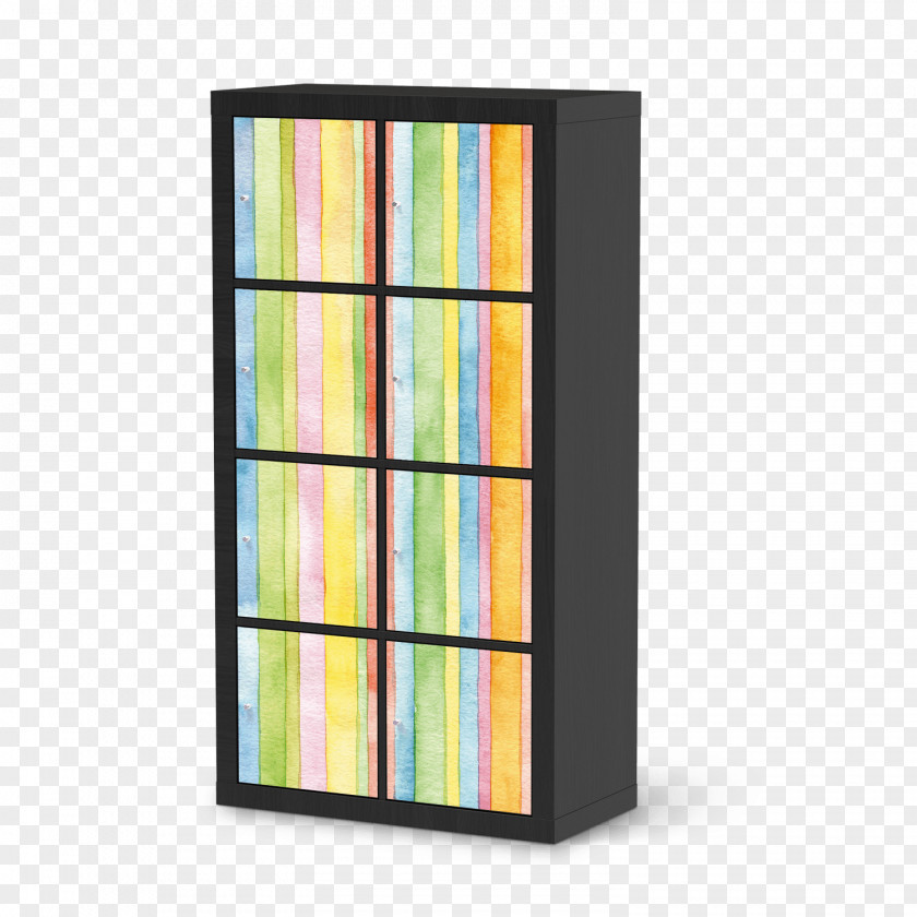 Watercolor Stripes Shelf Pattern PNG