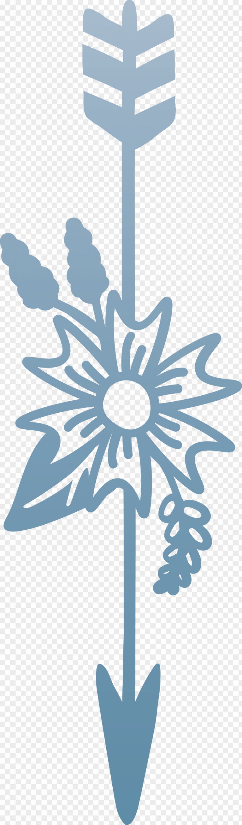 Boho Arrow Flower PNG