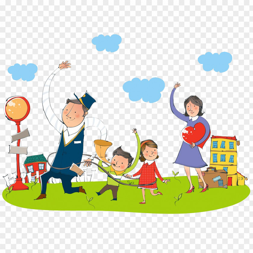 Family Playing Together Reunion Download PNG
