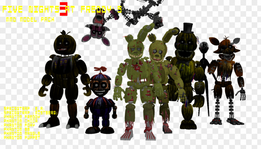 Five Nights At Freddy's 3 FNaF World 2 Garry's Mod Action & Toy Figures PNG