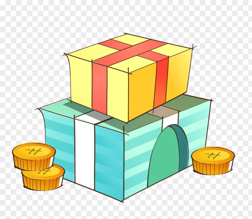 Gift Coins Cartoon Gold Coin PNG