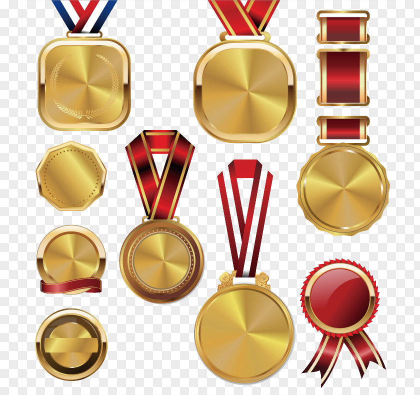 Gold Medal Award Clip Art PNG