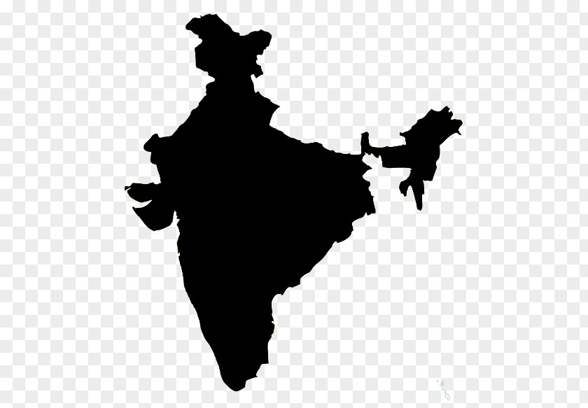 India's Vector India Map Silhouette PNG