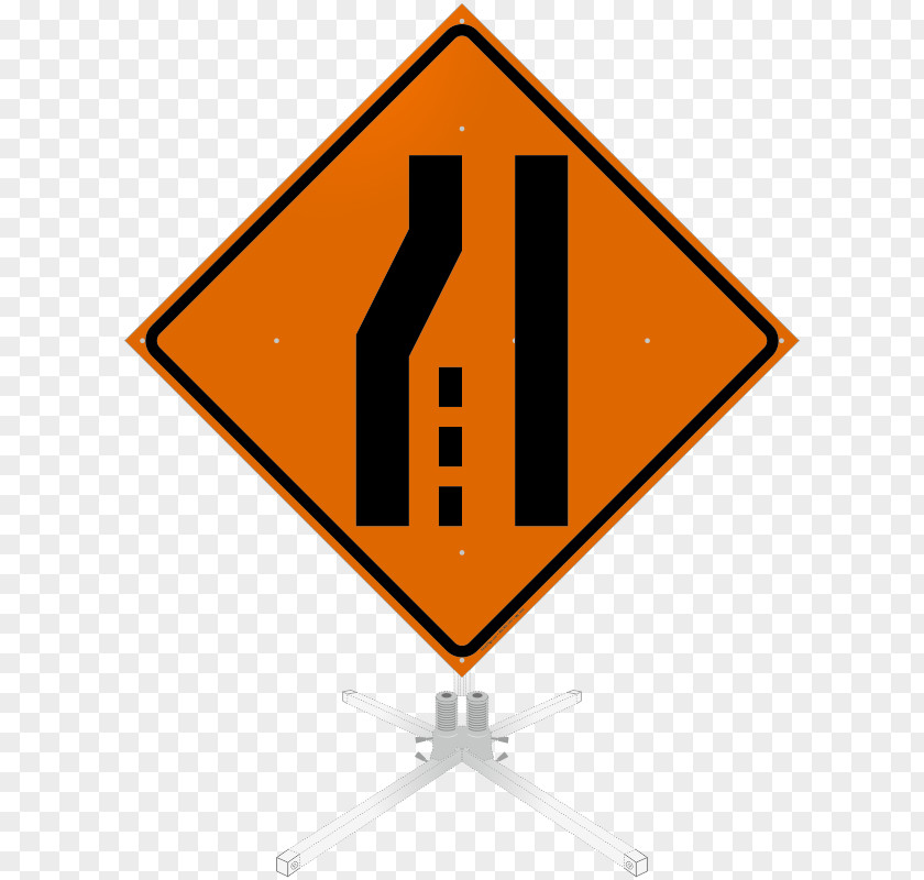 Roll Up Stand Traffic Sign Merge Lane PNG
