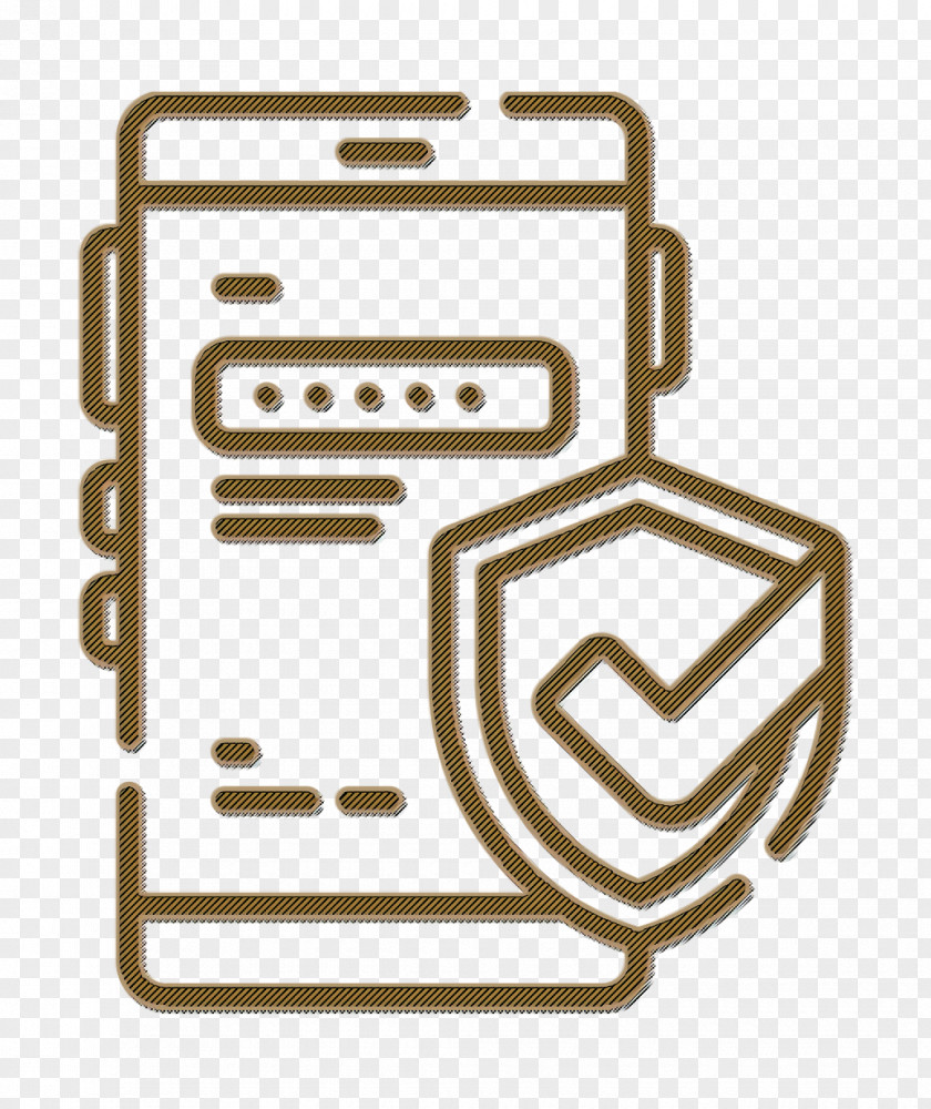 Shield Icon Cellphone Social Media PNG