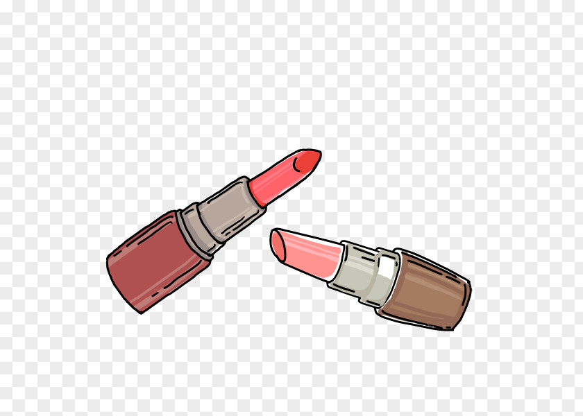 Two Vector Lipstick Cosmetics Make-up Cartoon PNG
