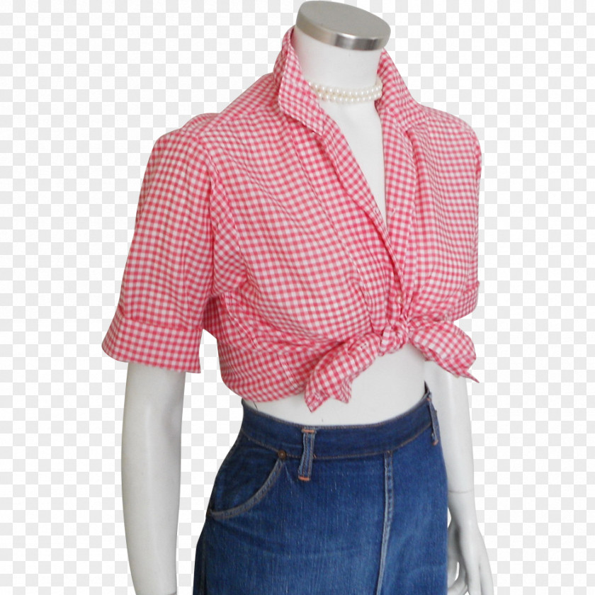 Dress Shirt Blouse Collar Pink M Sleeve PNG