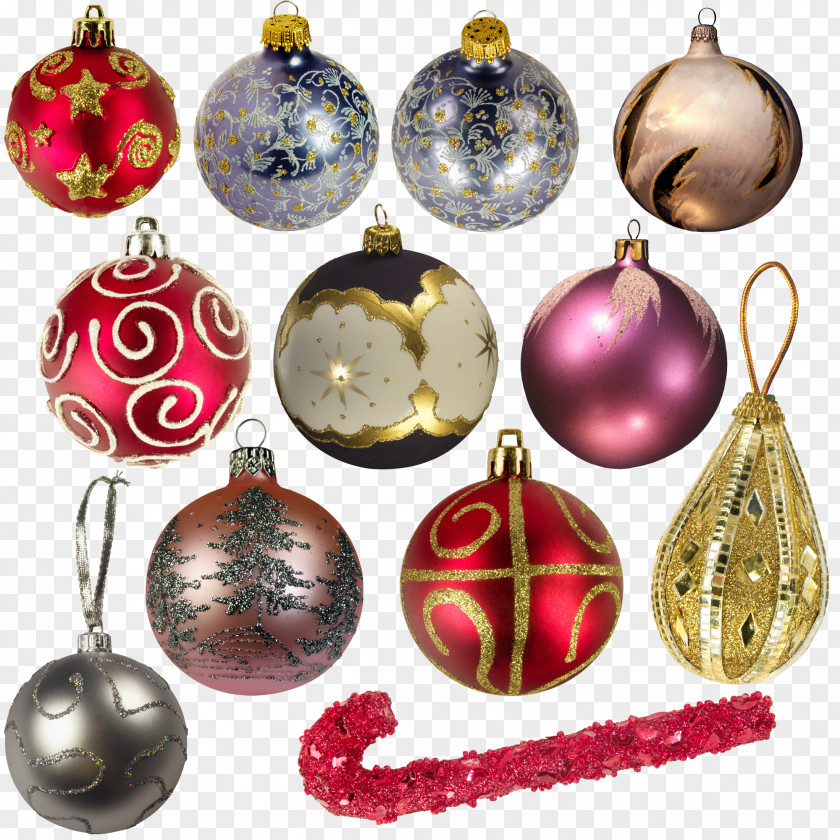 Spherical Christmas Ornament Ball Clip Art PNG