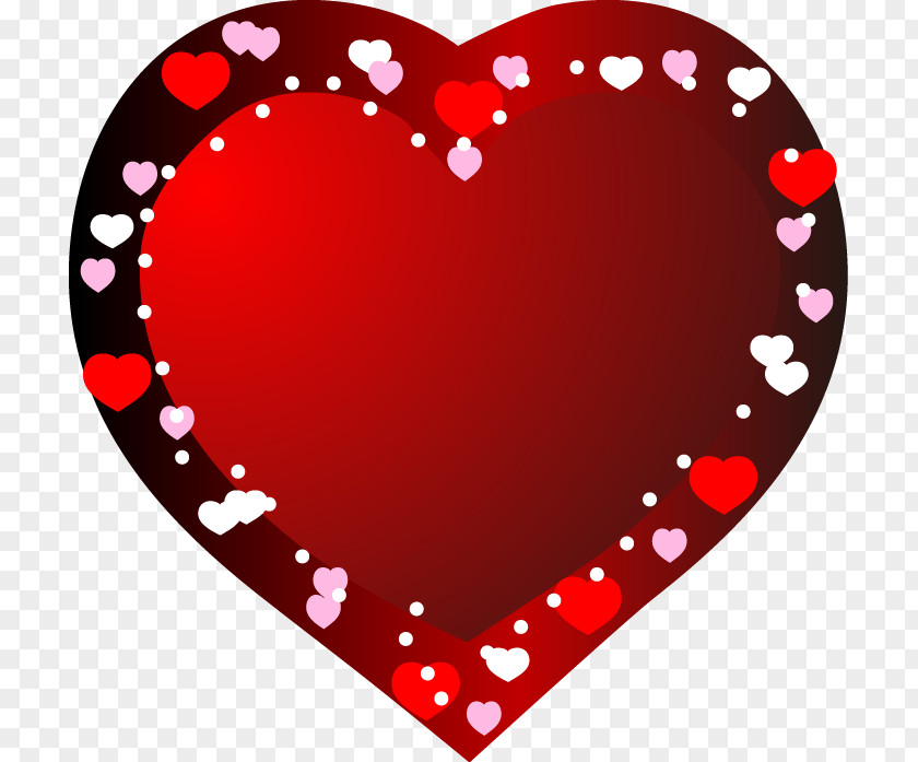 Hand-painted Red Heart-shaped Pink Black PNG