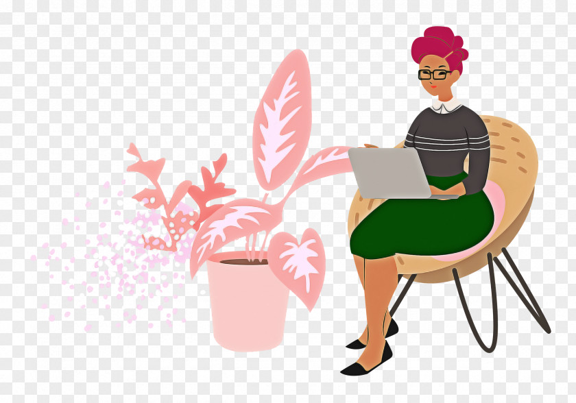 Alone Time Lady Computer PNG