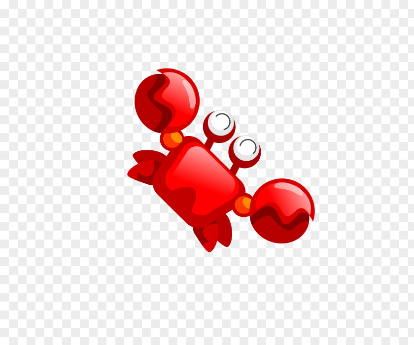 Red Cartoon Crab PNG