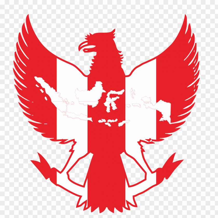 Vektor Indonesia National Under-19 Football Team Garuda Emblem Of PNG