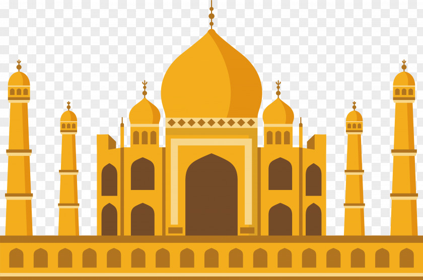 Yellow Islamic Church Mosque Islam PNG